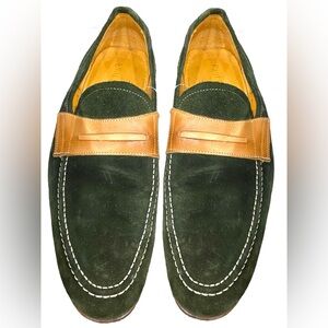 Paul Fredrick Loafers Shoes Mens Suede Slip-on